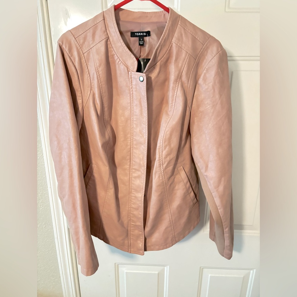 Torrid Women's Pink Leather Jacket